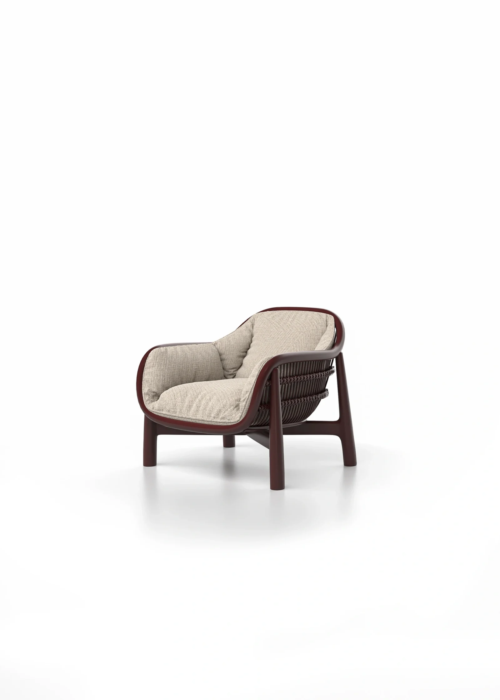 Serra Armchair Burgundy Hero