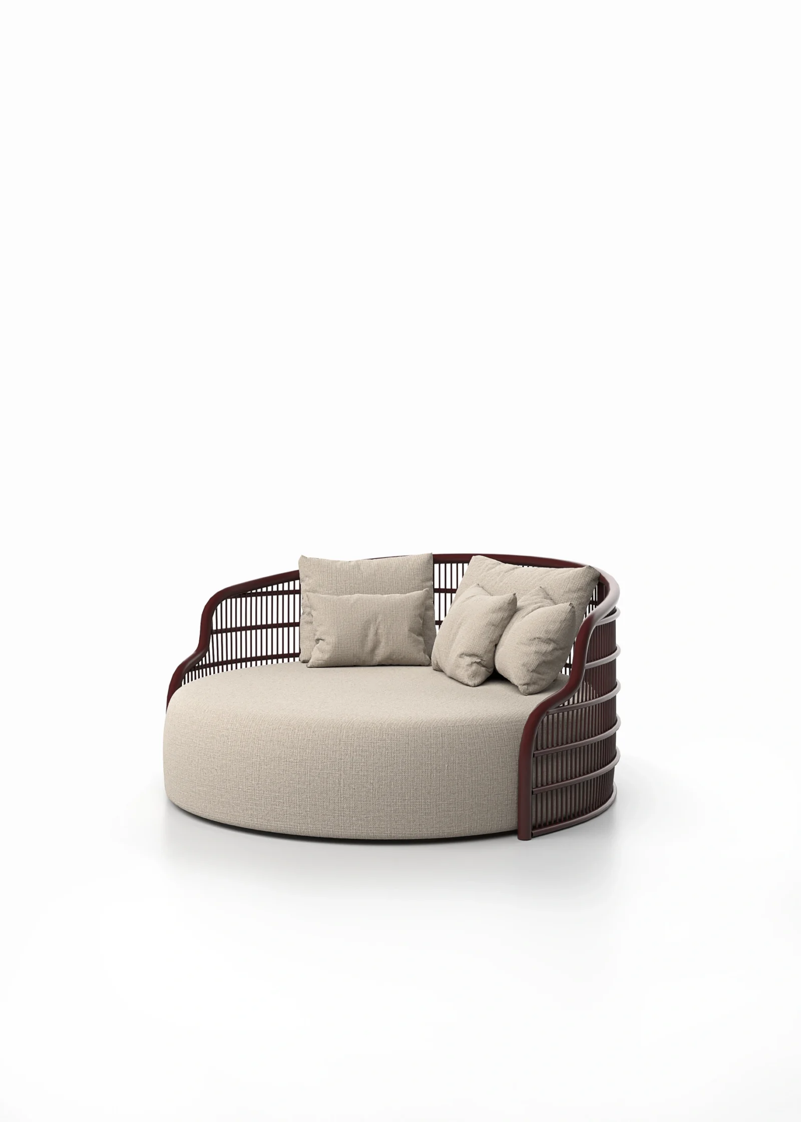 Serra Daybed Burgundy Hero